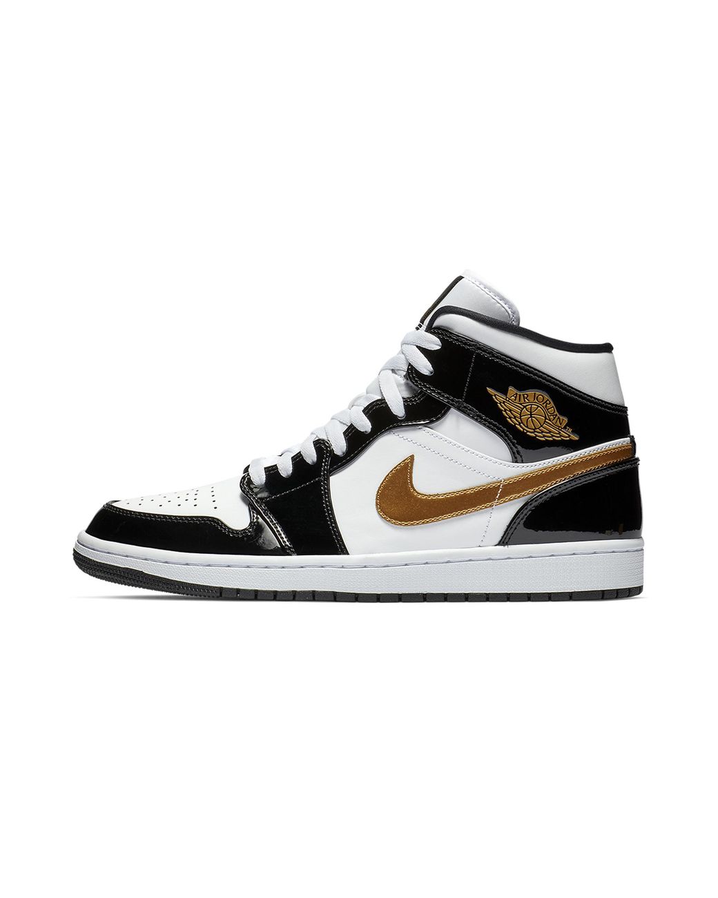 Nike Black Air 1 Mid Se Patent Leather" 852542 007" for men
