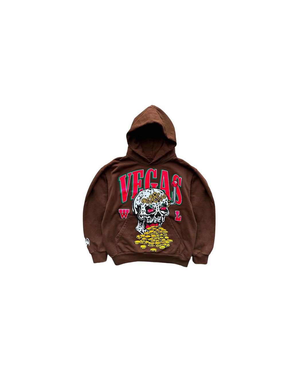 Warren Lotas Black Skull Slot Vegas Pullover Hoodie Wl096" for men