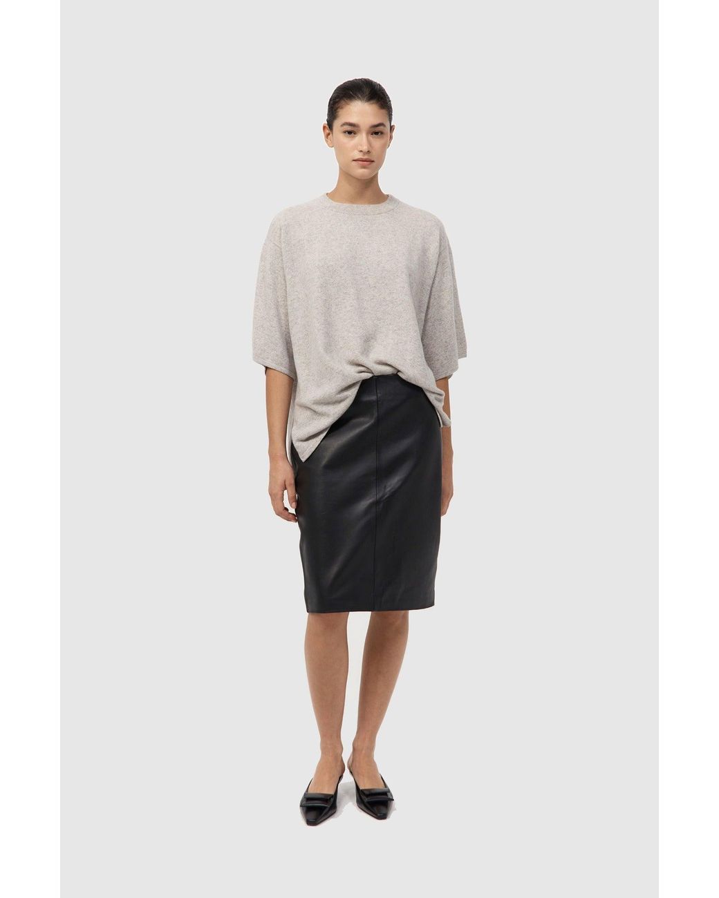 St. Agni Multicolor Leather Pencil Skirt
