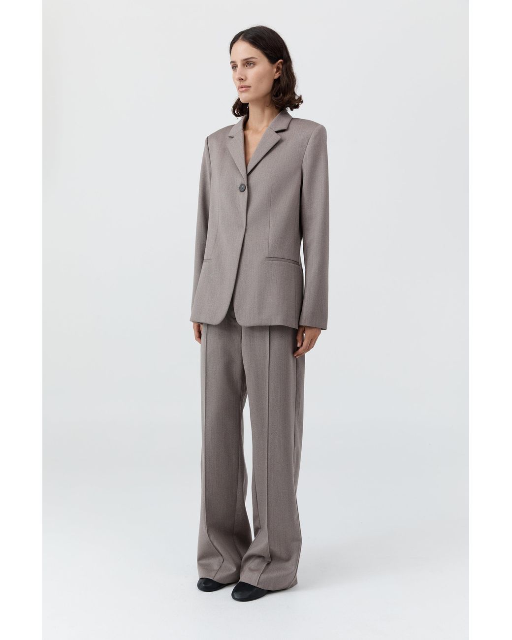 St. Agni Gray 90S Wool Blazer