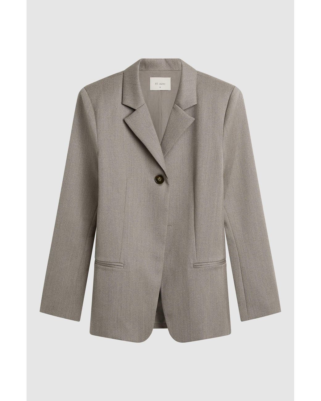 St. Agni Gray 90S Wool Blazer