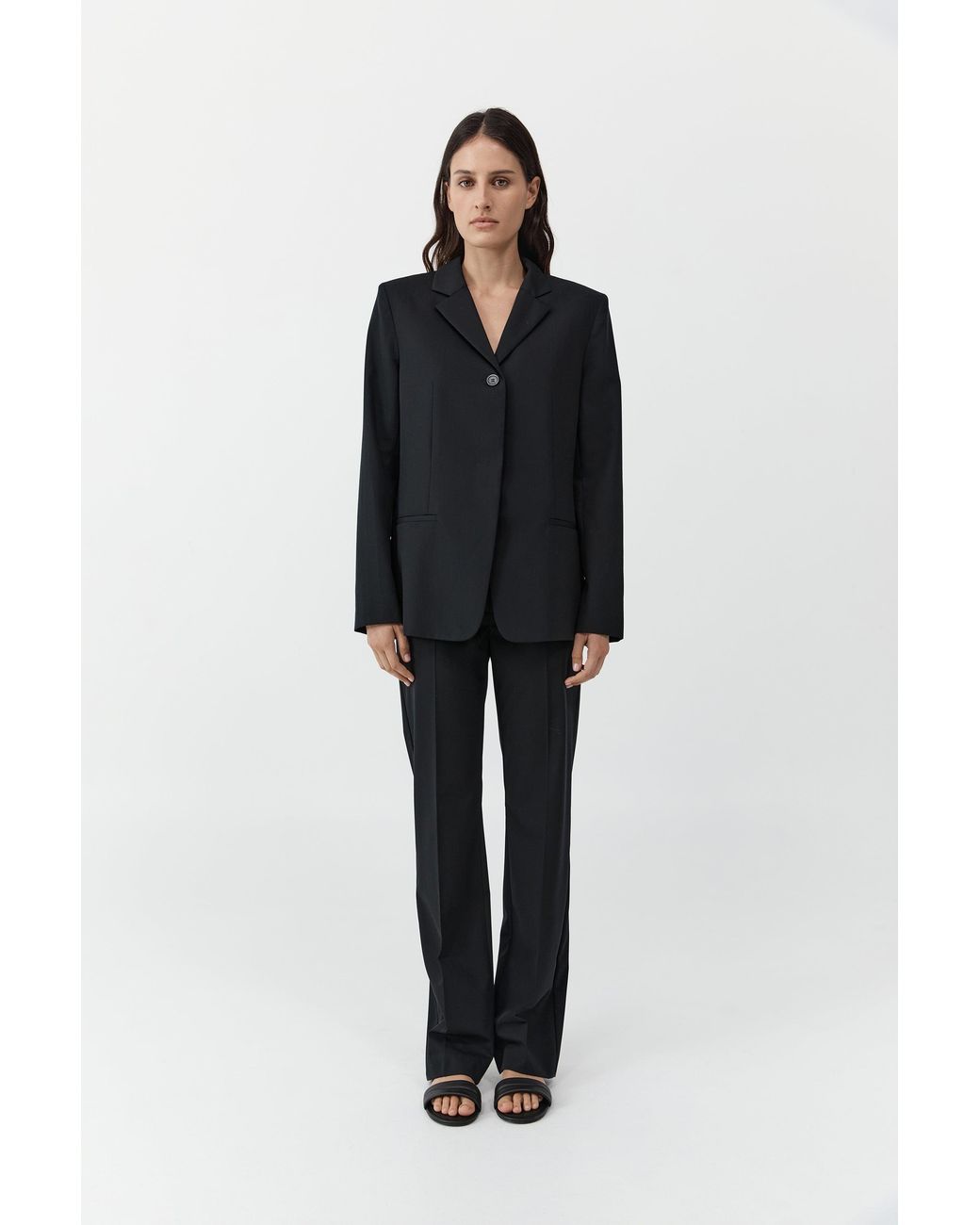St. Agni Black 90S Wool Blazer