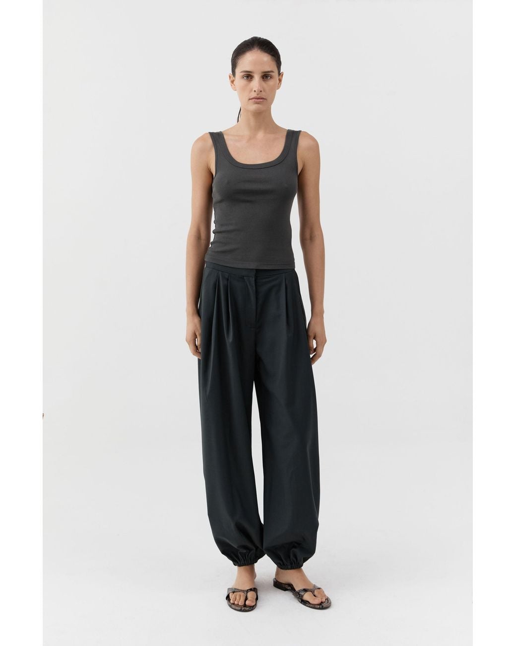 St. Agni Multicolor Organic Cotton Scooped Ballerina Top