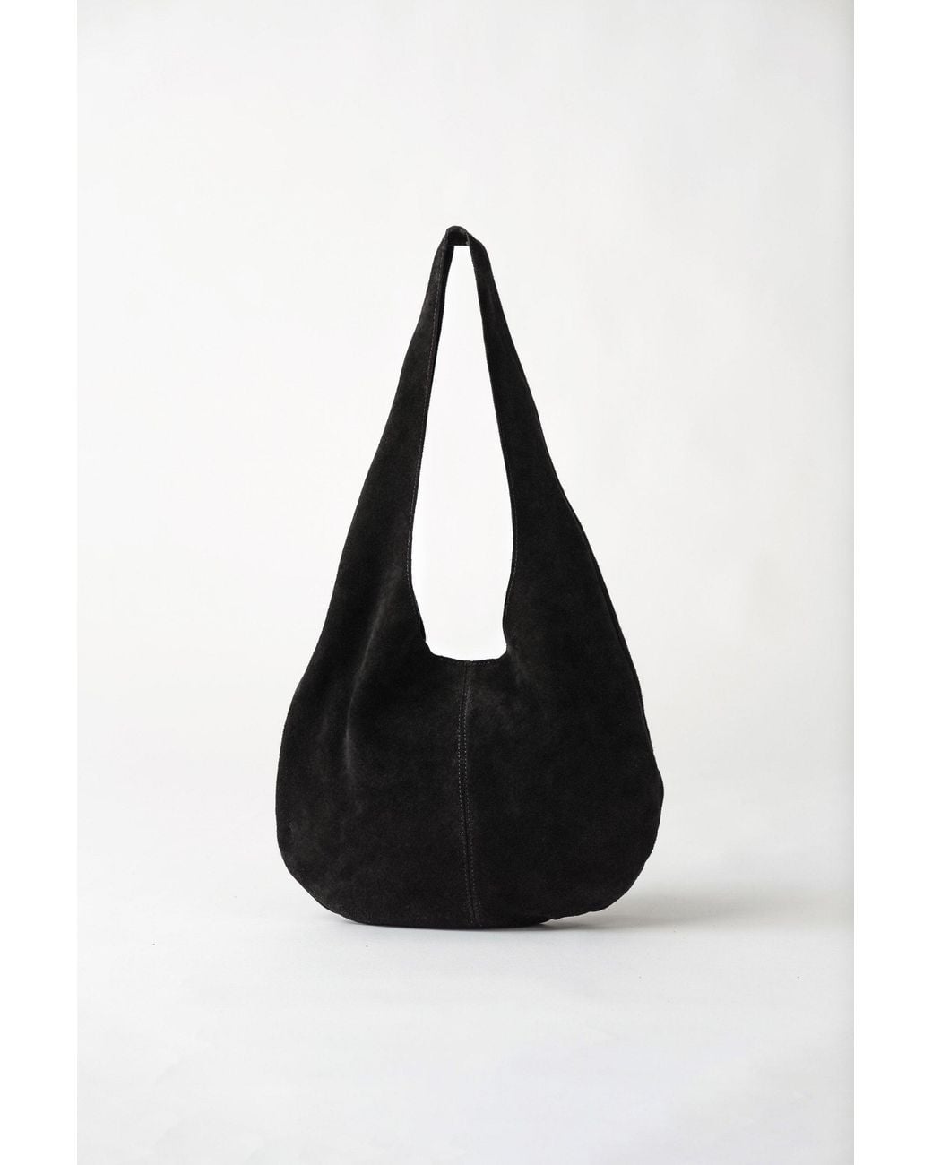 St. Agni Black Soft Oval Shoulder Bag