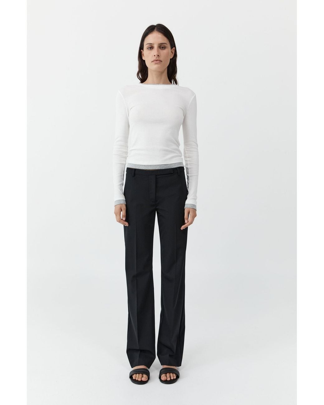 St. Agni White Fine Band 90S Pants