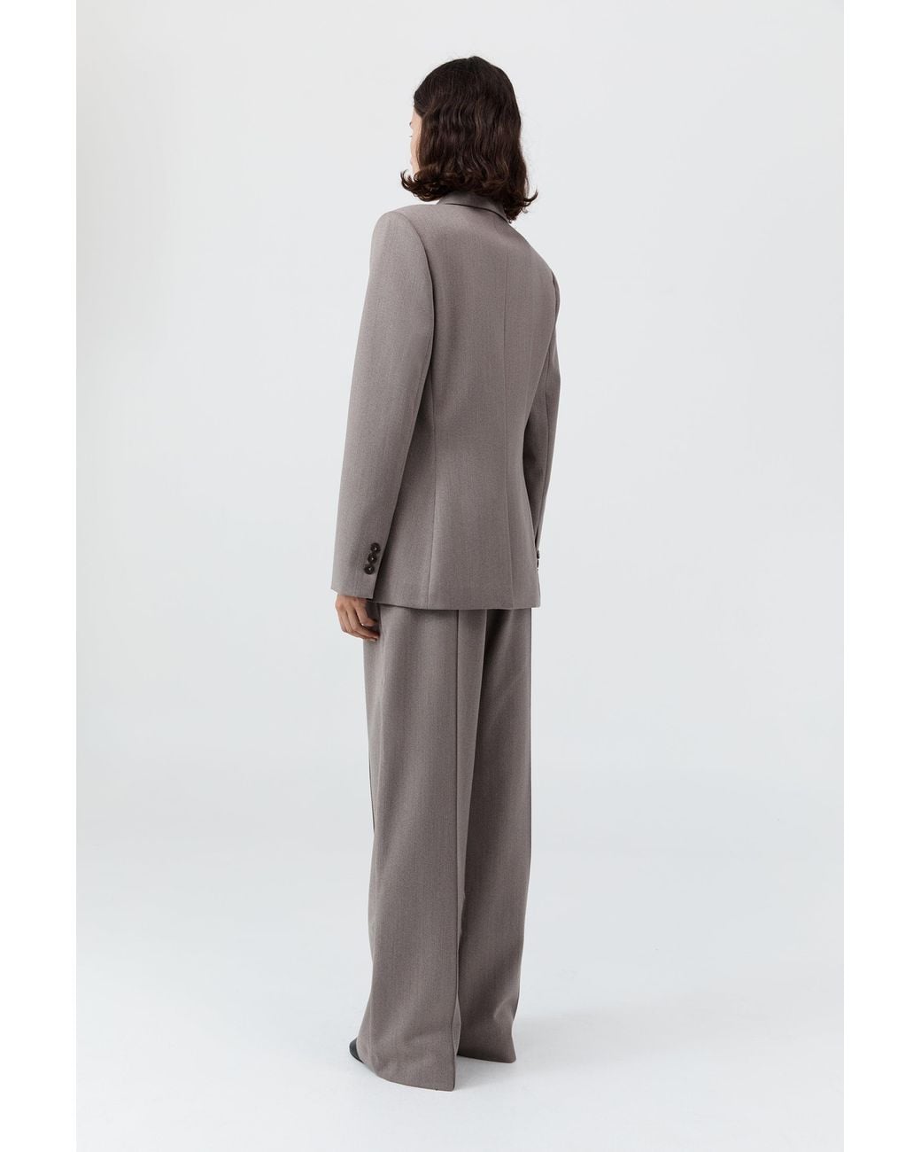 St. Agni Gray 90S Wool Blazer