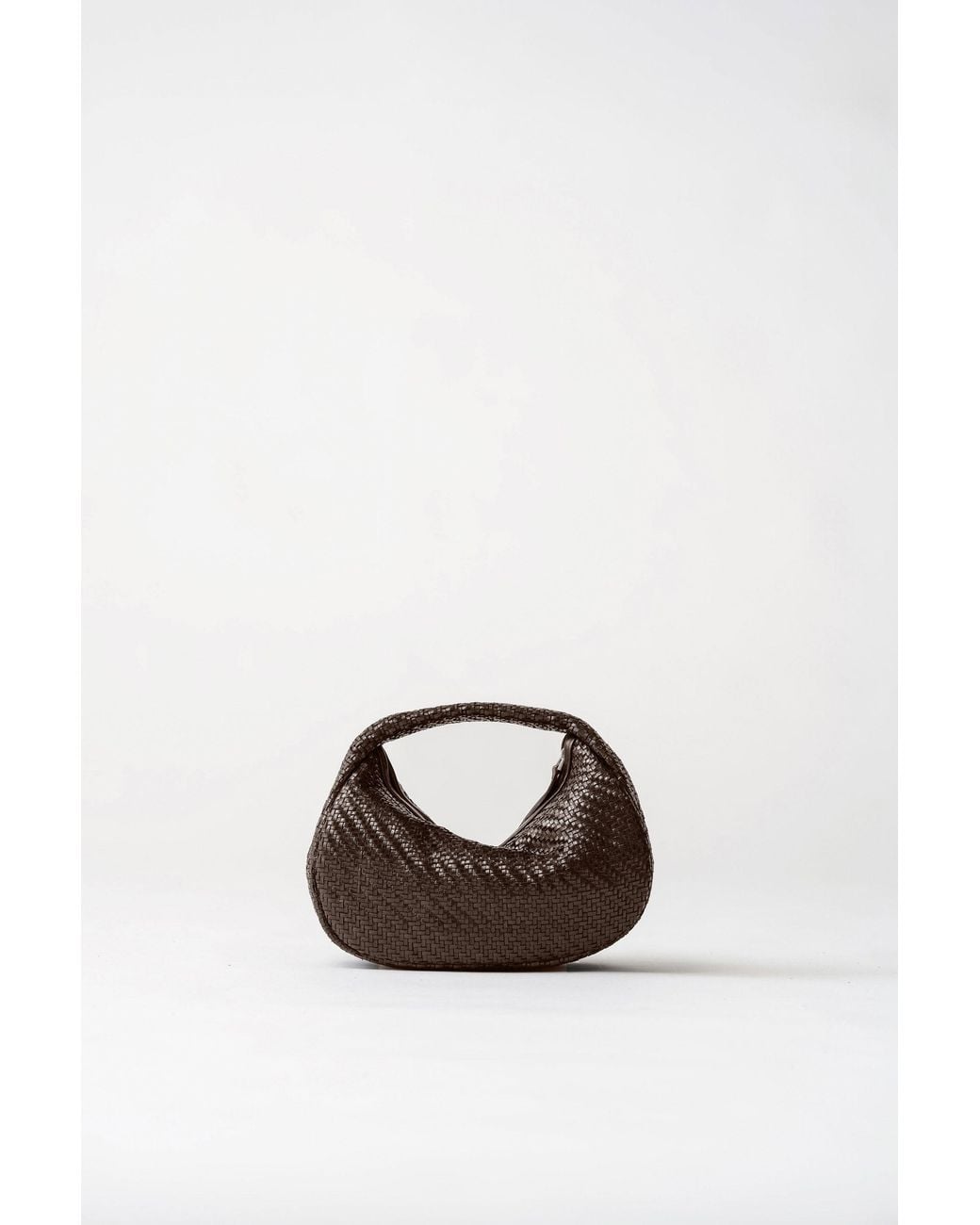 St. Agni Brown Woven Mini Bon Bon Bag