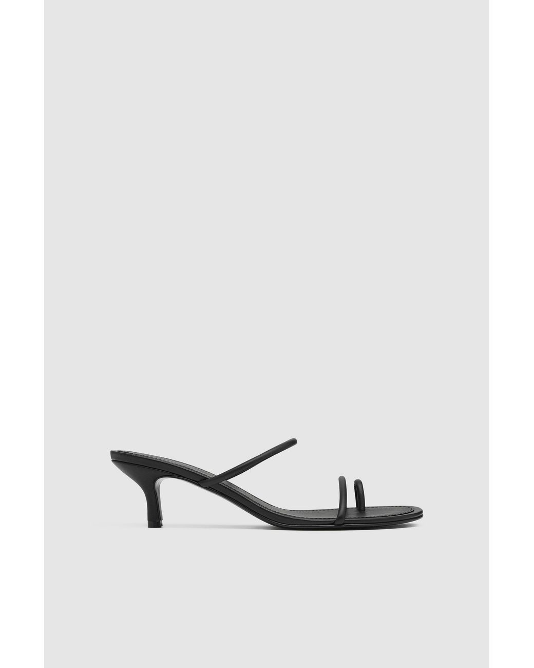 St. Agni White Minimal Strap Heel