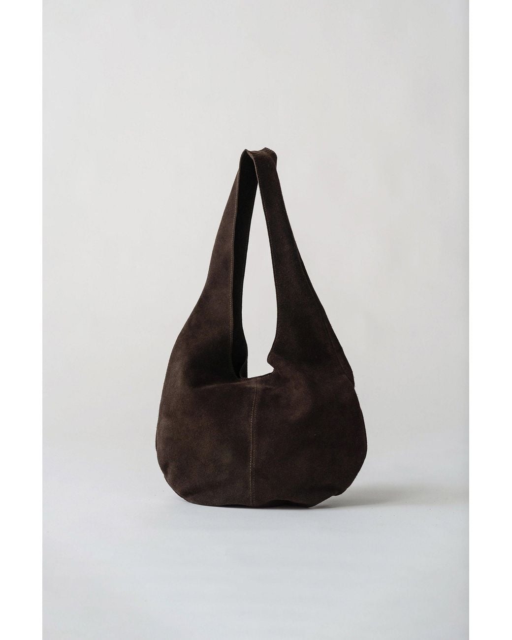 St. Agni Black Soft Oval Shoulder Bag