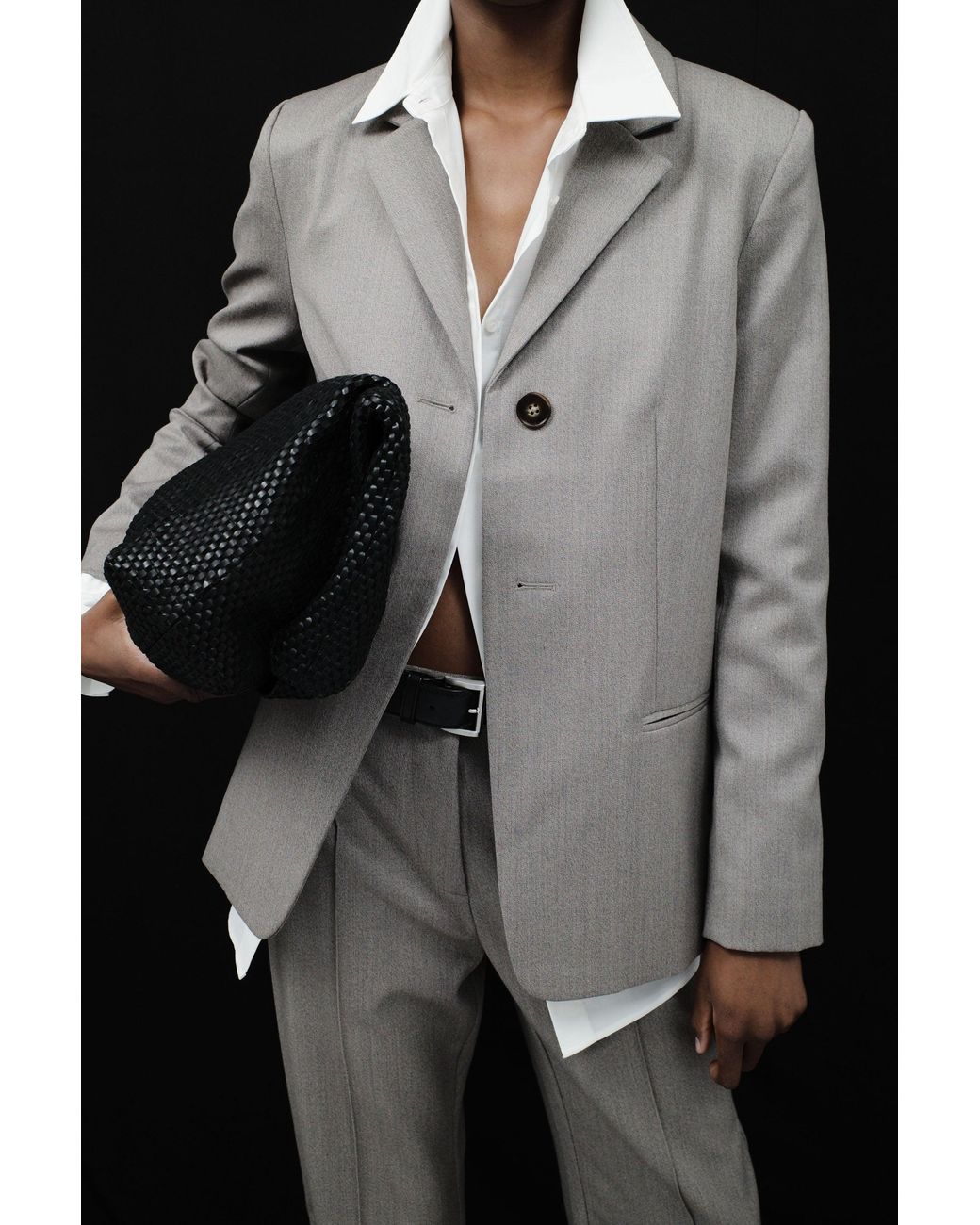St. Agni Gray 90S Wool Blazer