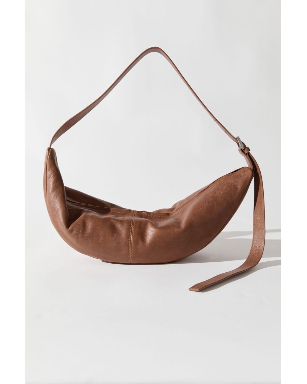 St. Agni White Adjustable Slim Crescent Bag
