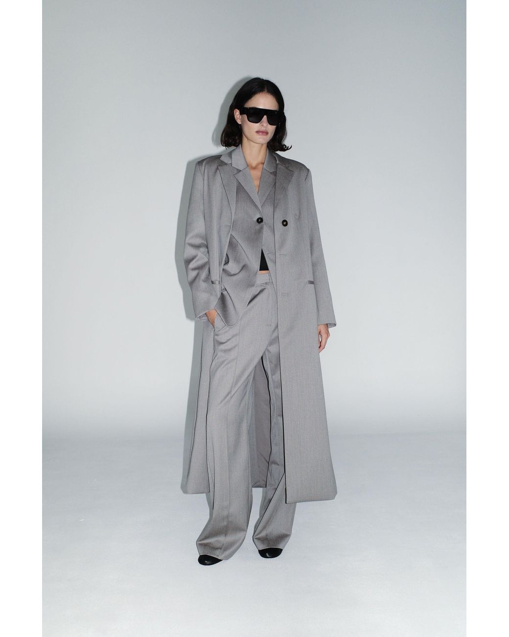 St. Agni Gray 90S Wool Blazer