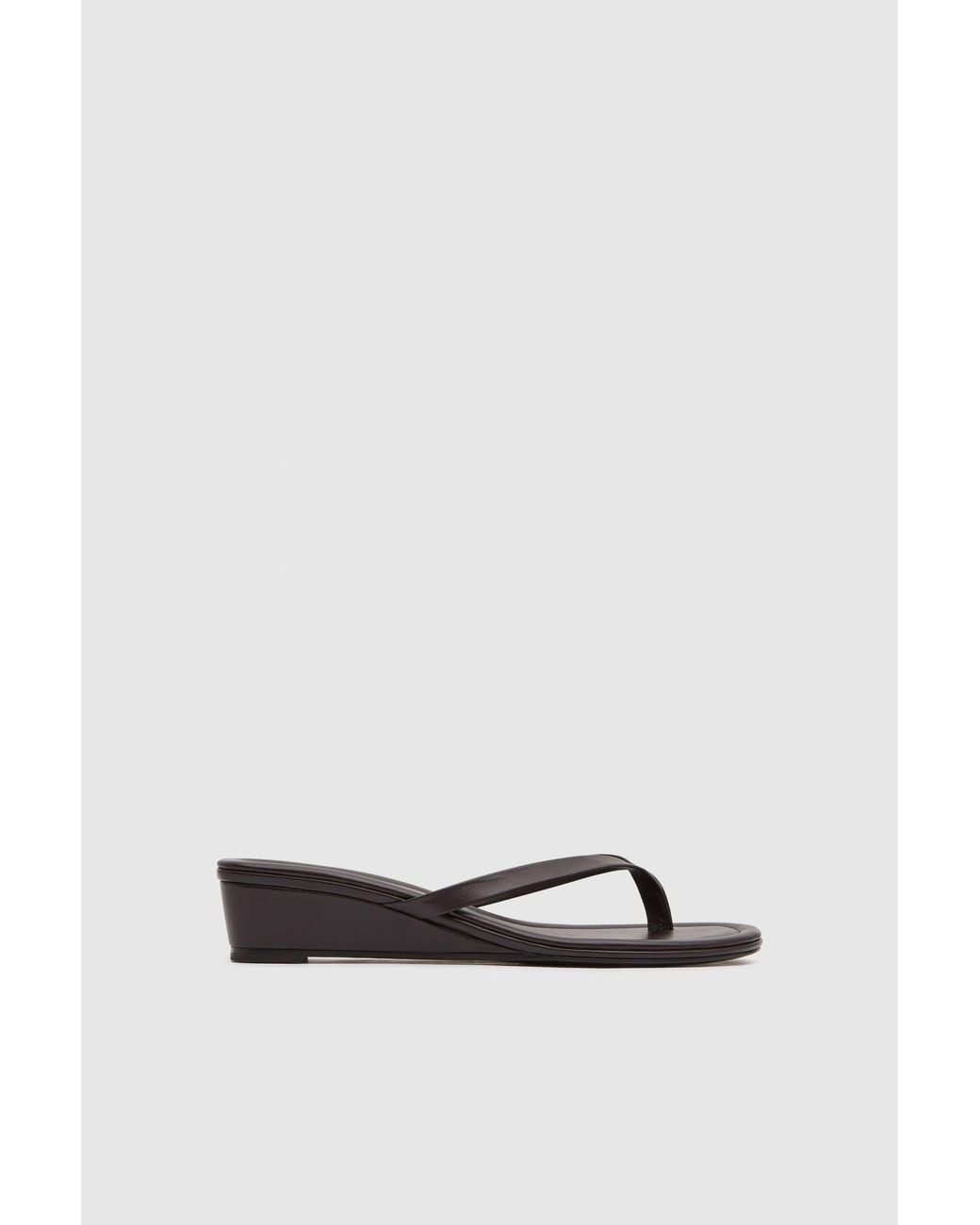St. Agni White Thong Wedge