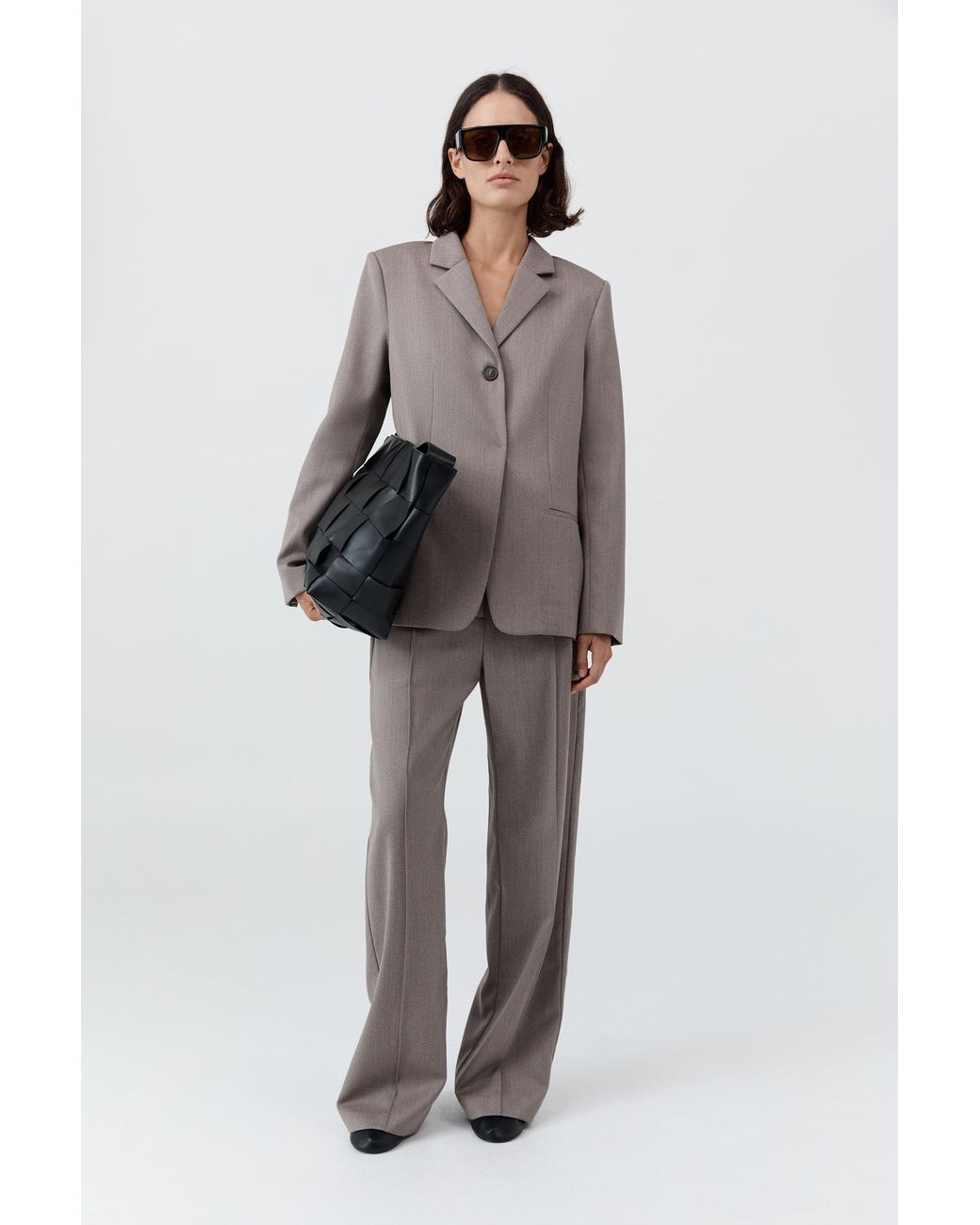St. Agni Gray 90S Wool Blazer