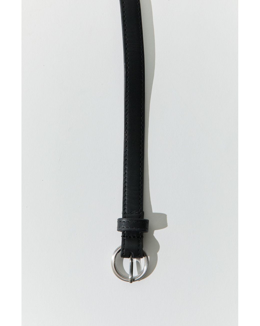 St. Agni Black Minimal Slim Belt