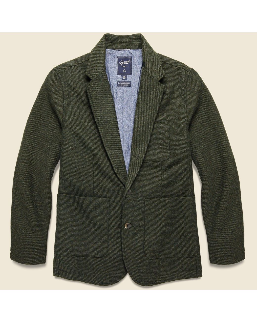 Grayers Hutton Wool Sport Coat - Loden in Green for Men - Lyst