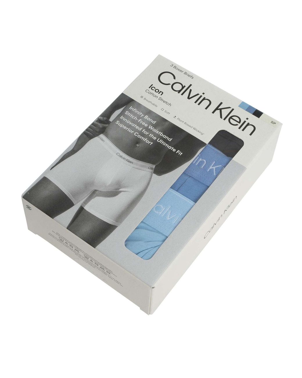 Calvin Klein Blue 3 Pack Icon Boxer Briefs for men