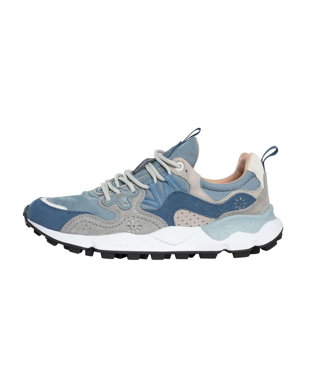 Flower Mountain Blue Yamano Suede Trainers for men