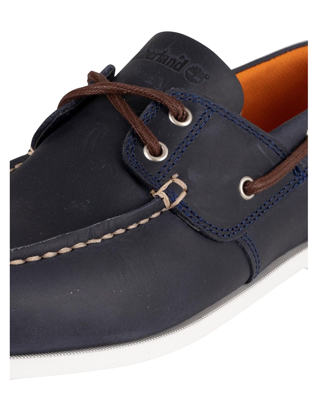 Timberland Blue Cedar Bay Leather Boat Shoes for men