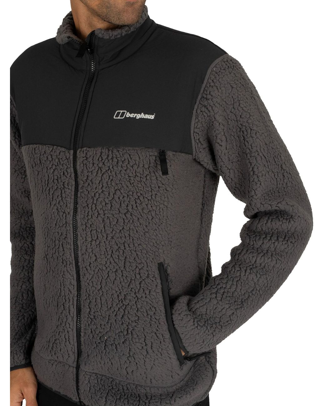 Berghaus Syker Fleece Jacket in Grey/Black (Grey) for Men | Lyst UK