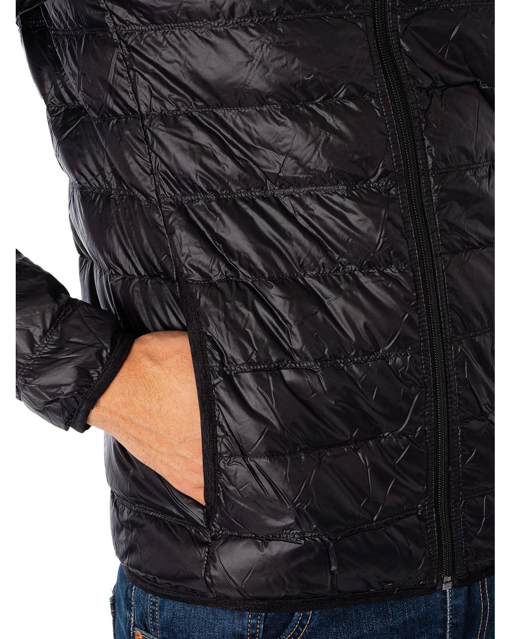 EA7 Black Down Jacket for men