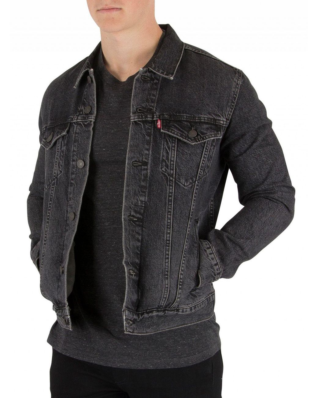 Levi's Cotton The The Trucker Jacket in Black for Men | Lyst