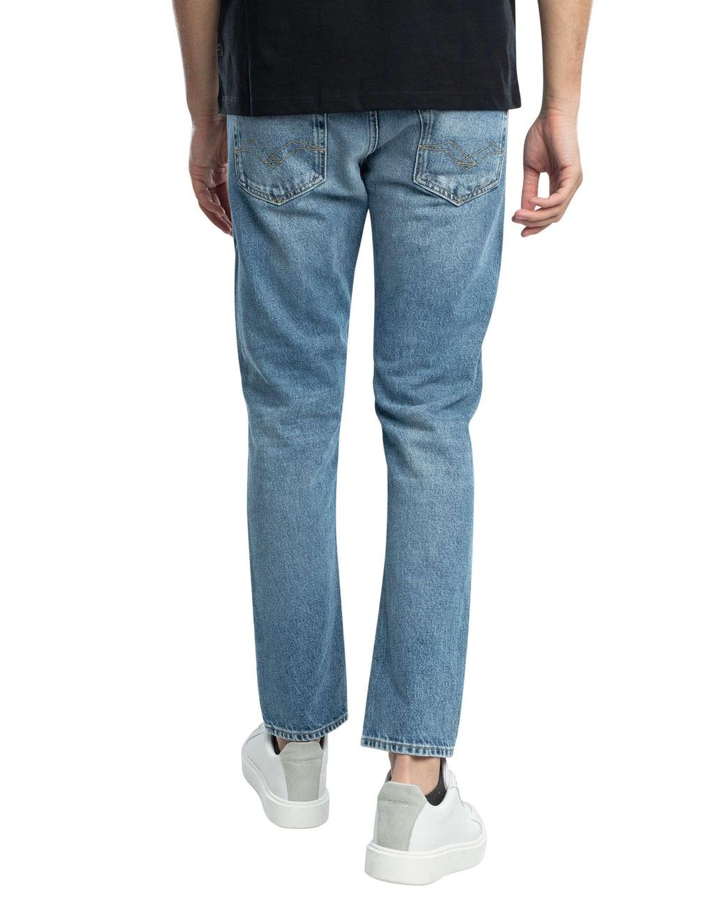 Replay Blue Grover Straight Jeans for men