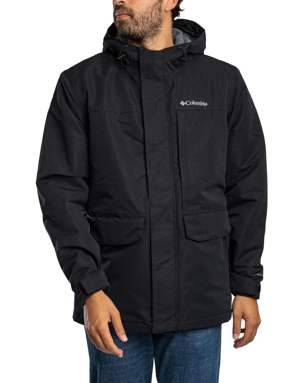 Columbia Black Landroamer Waterproof Fleece Lined Jacket for men