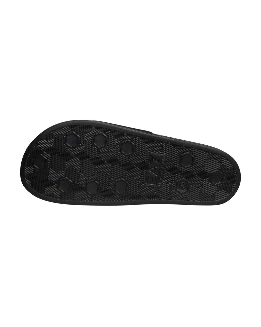 EA7 Black Scarpe Logo Sliders for men