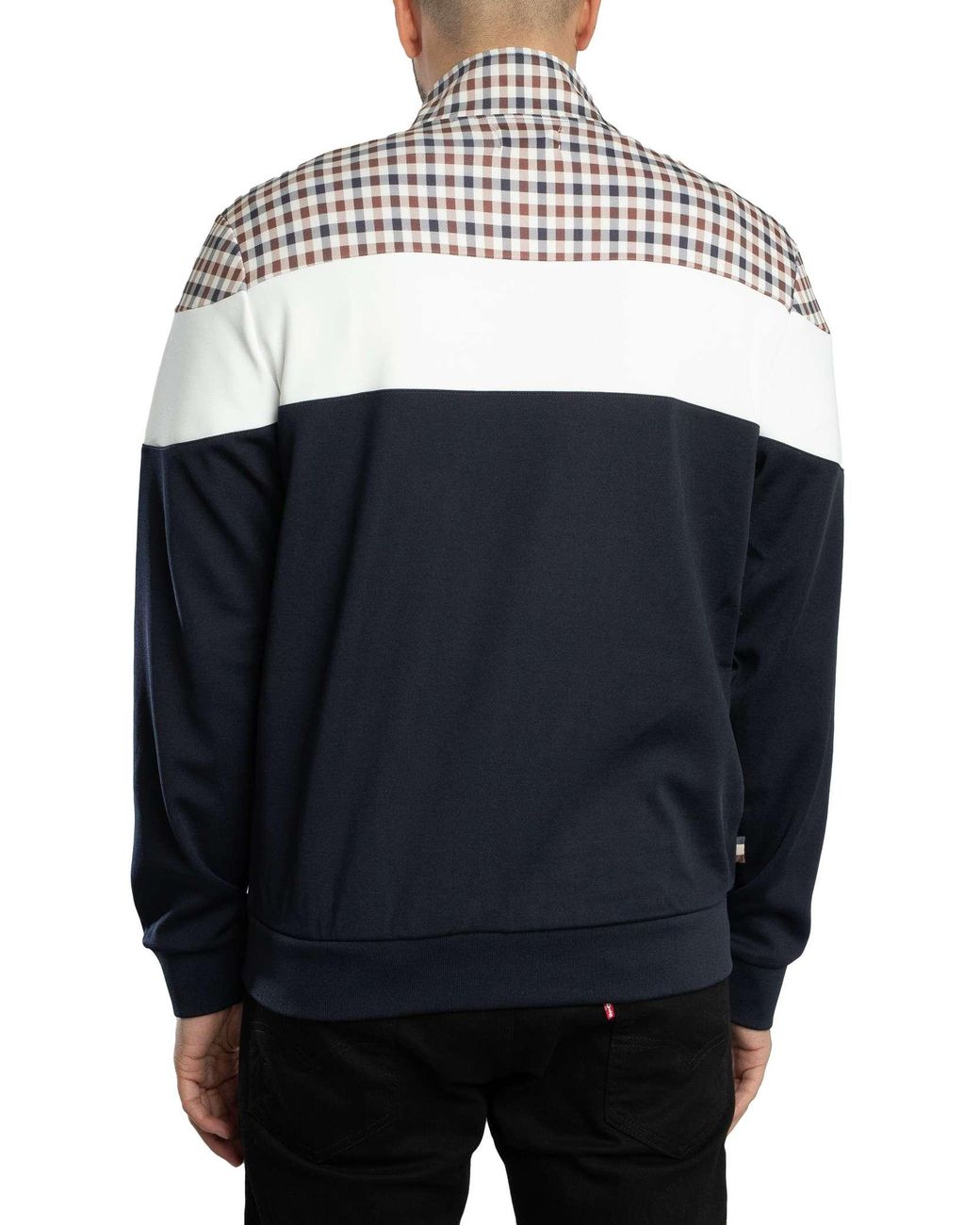Aquascutum Blue Shoulder Track Jacket for men