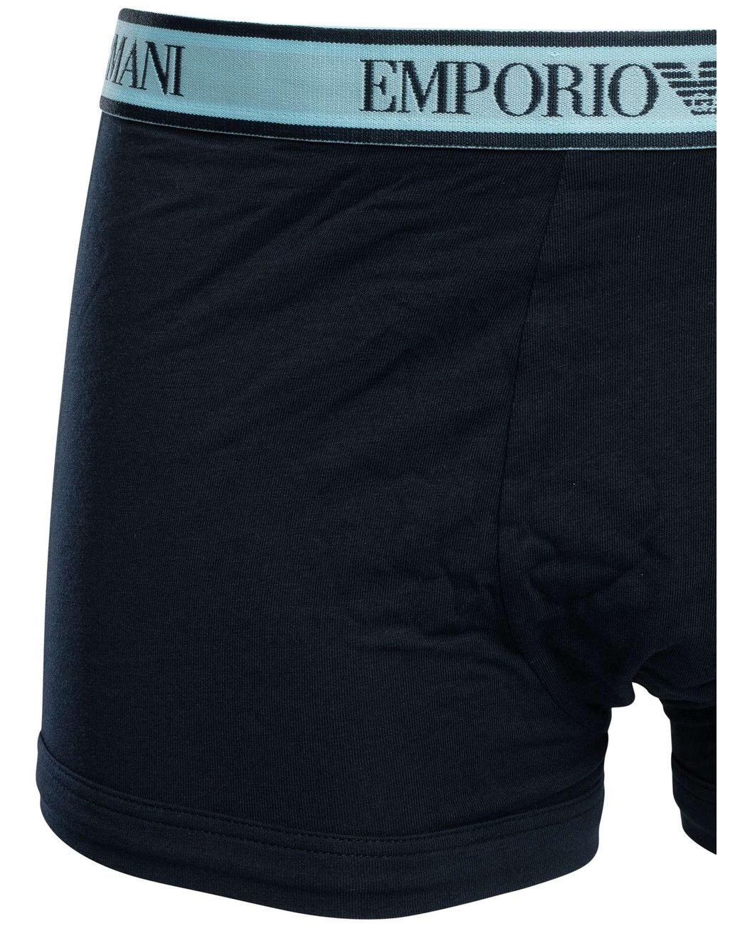 Emporio Armani Blue 3 Pack Trunks for men