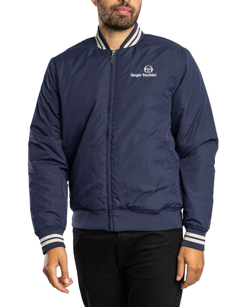 Sergio Tacchini Blue Court Bomber Jacket for men