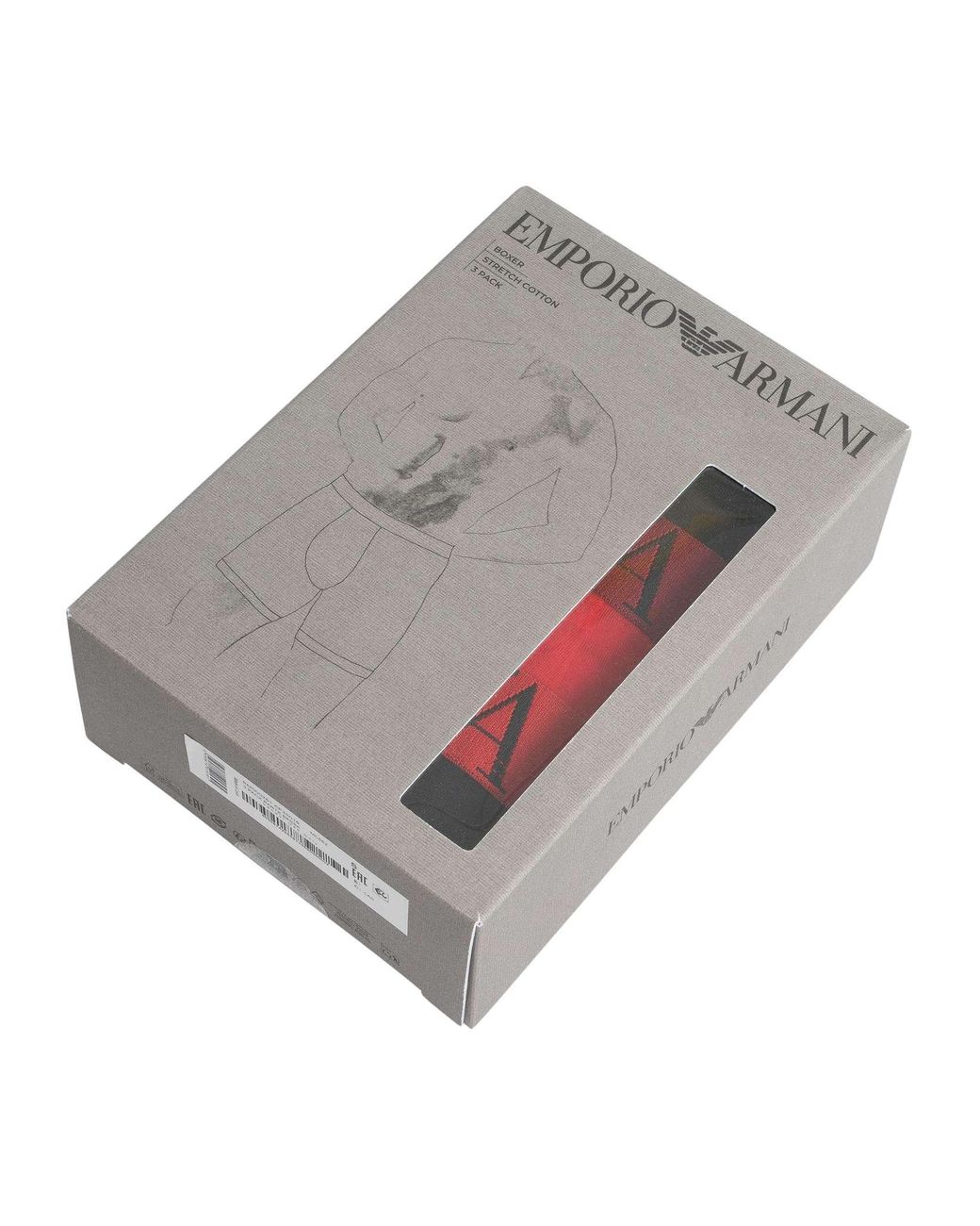 Emporio Armani Red 3 Pack Boxer Briefs for men