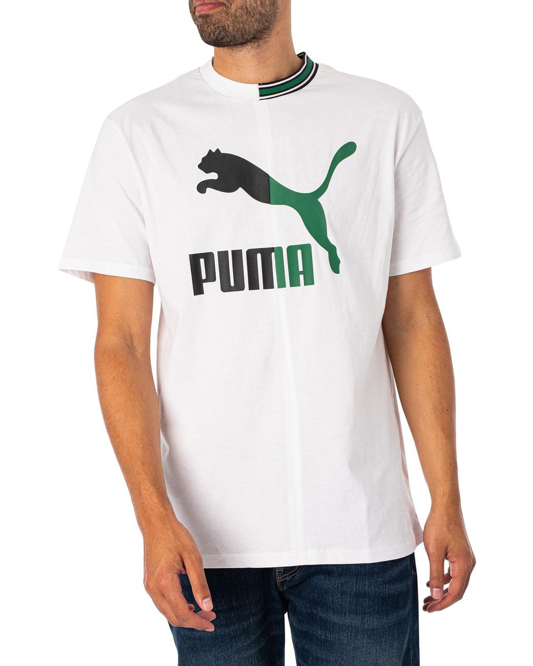 PUMA Lightgreen ピチT logo t-shirt PUMA Relaxed Classic T-shirt in White for Men | Lyst