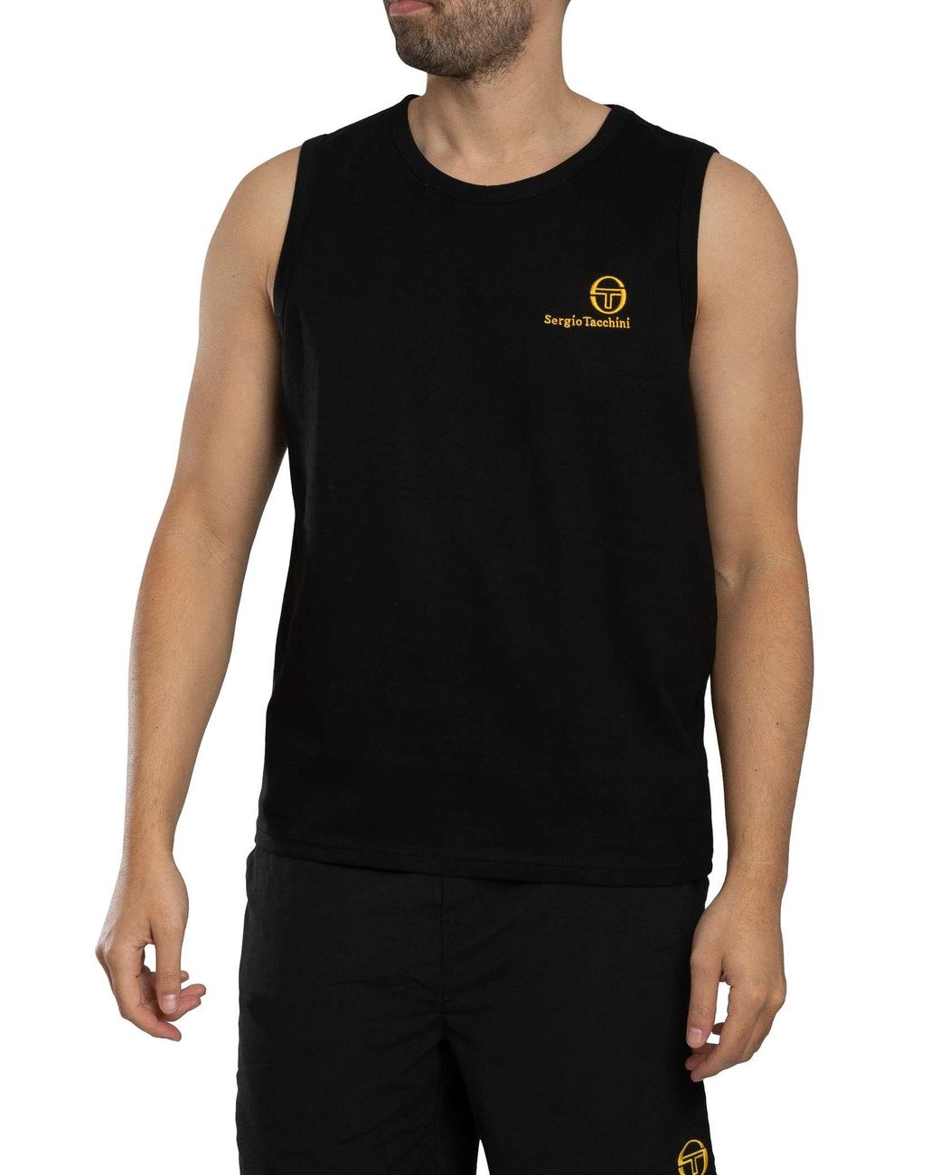 Sergio Tacchini Black Sawyer Vest for men