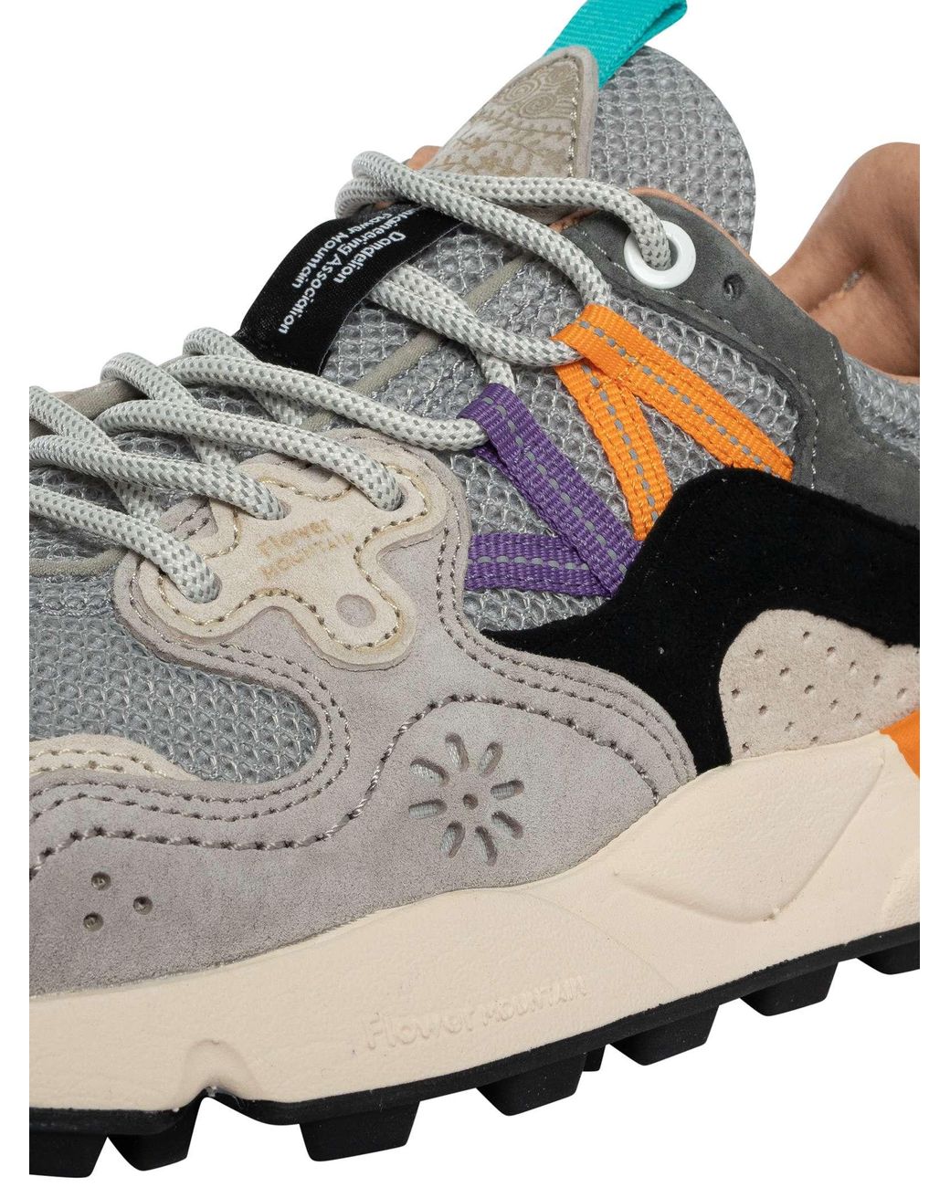 Flower Mountain White Yamano Suede Trainers for men