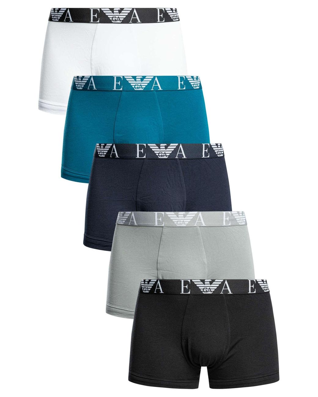 Emporio Armani Blue 5 Pack Trunks for men