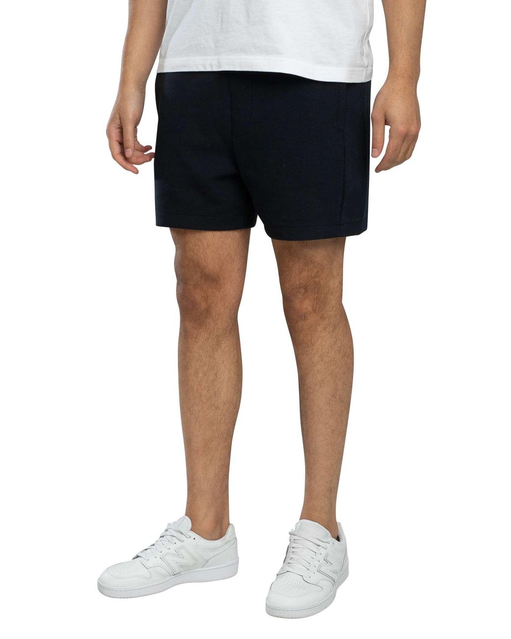 Lyle & Scott Blue Pique Track Sweat Shorts for men