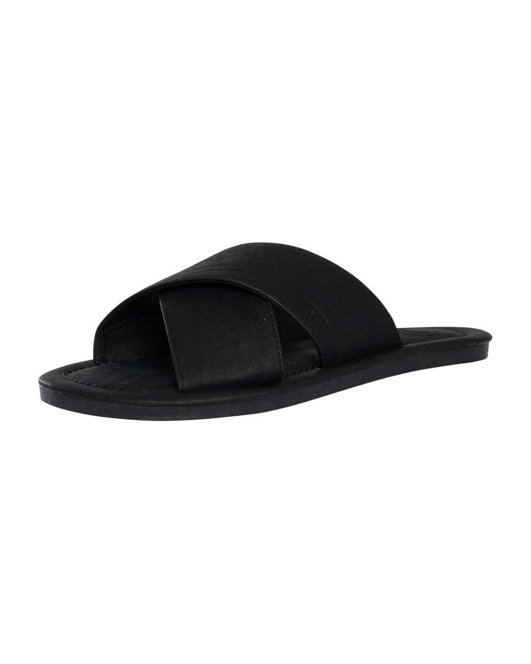 Superdry Black Vintage Cross Strap Sliders for men