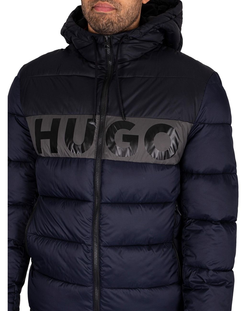 HUGO Balin Puffer Jacket in Navy (Blue 