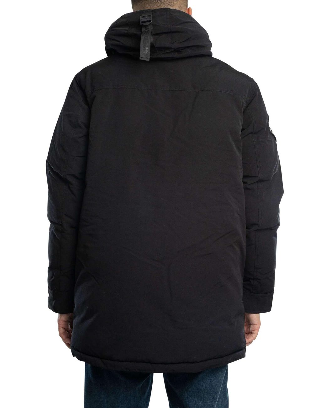 Superdry Black Everest Faux Fur Parka Jacket for men