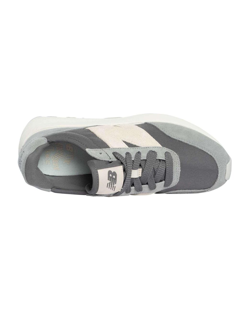 New Balance White 370 Suede Trainers for men