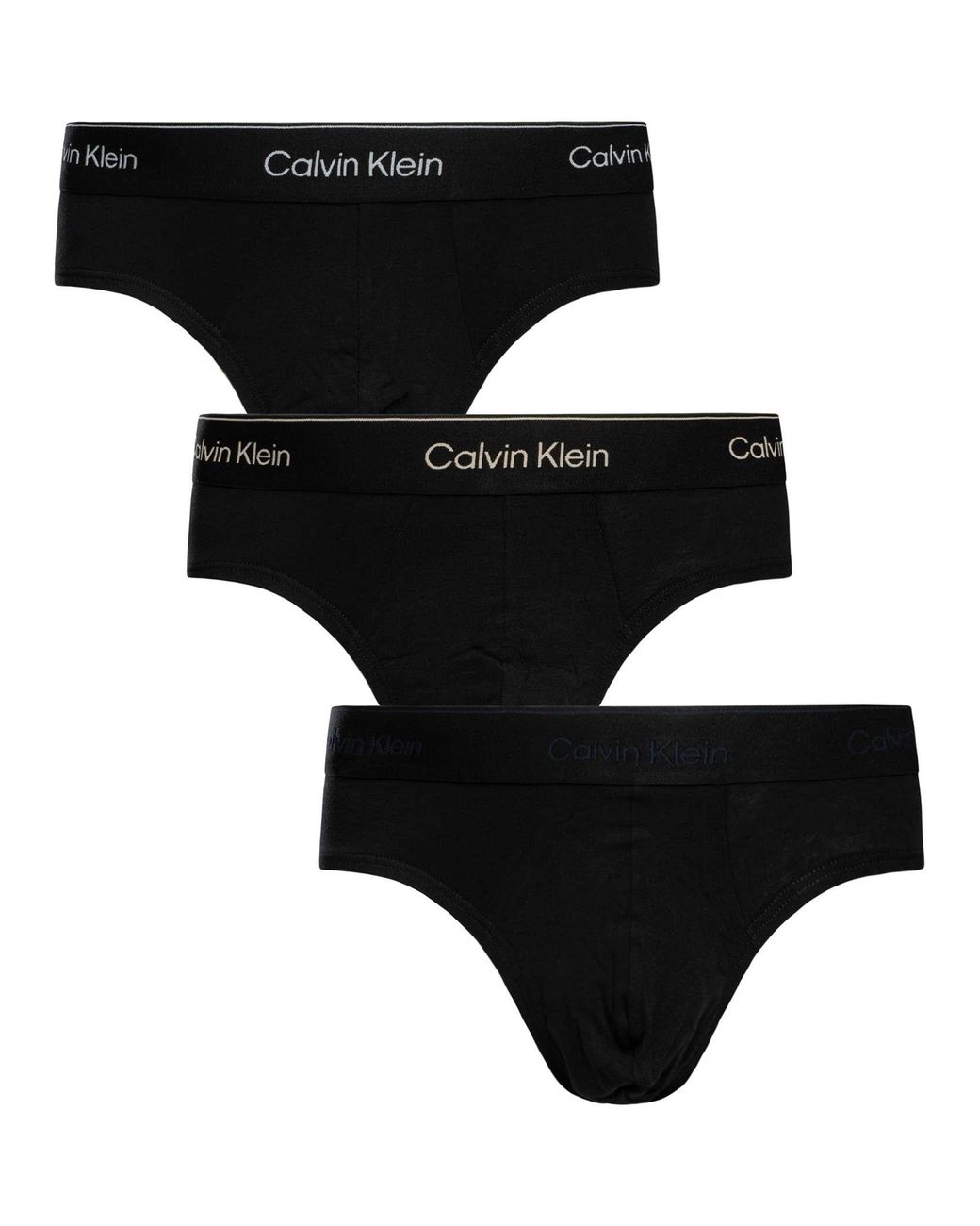 Calvin Klein Black 3 Pack Icon Hip Briefs for men