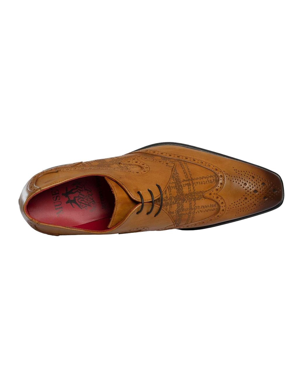 Jeffery West Brown Scottish Leather Derby Shoes for men