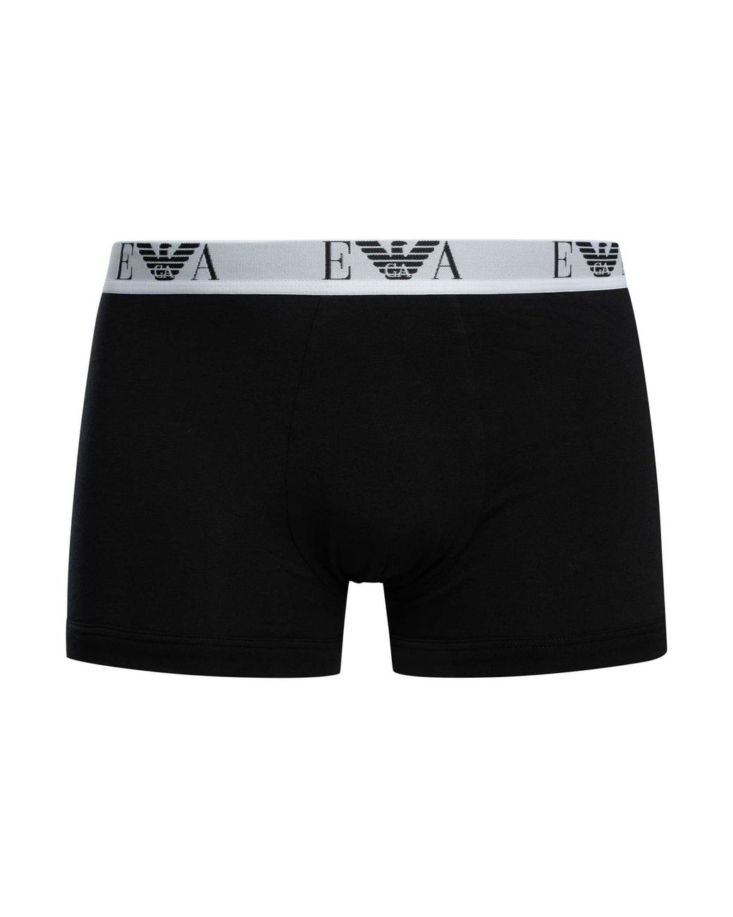 Emporio Armani Black 3 Pack Stretch Cotton Trunks for men