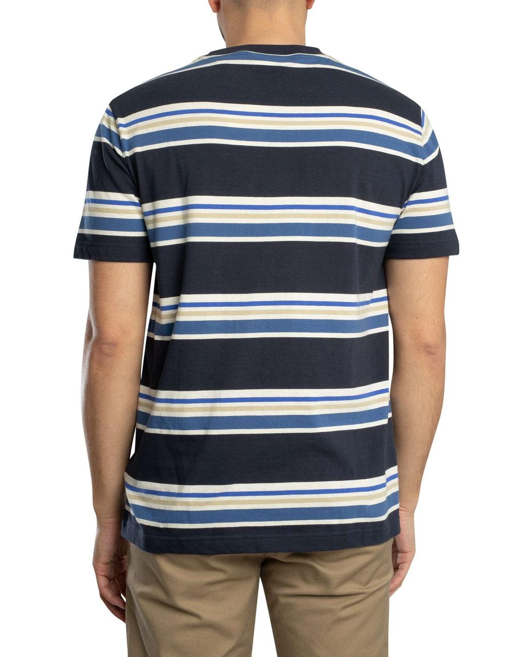 Gant Blue Multistripe T-Shirt for men