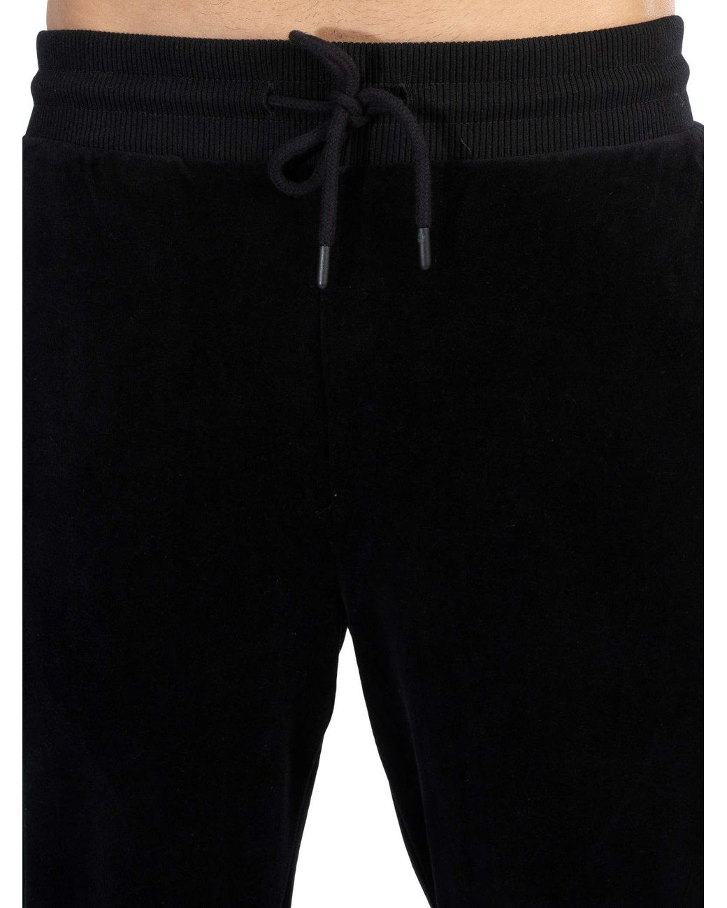 Sergio Tacchini Black Court Velour Track Joggers for men
