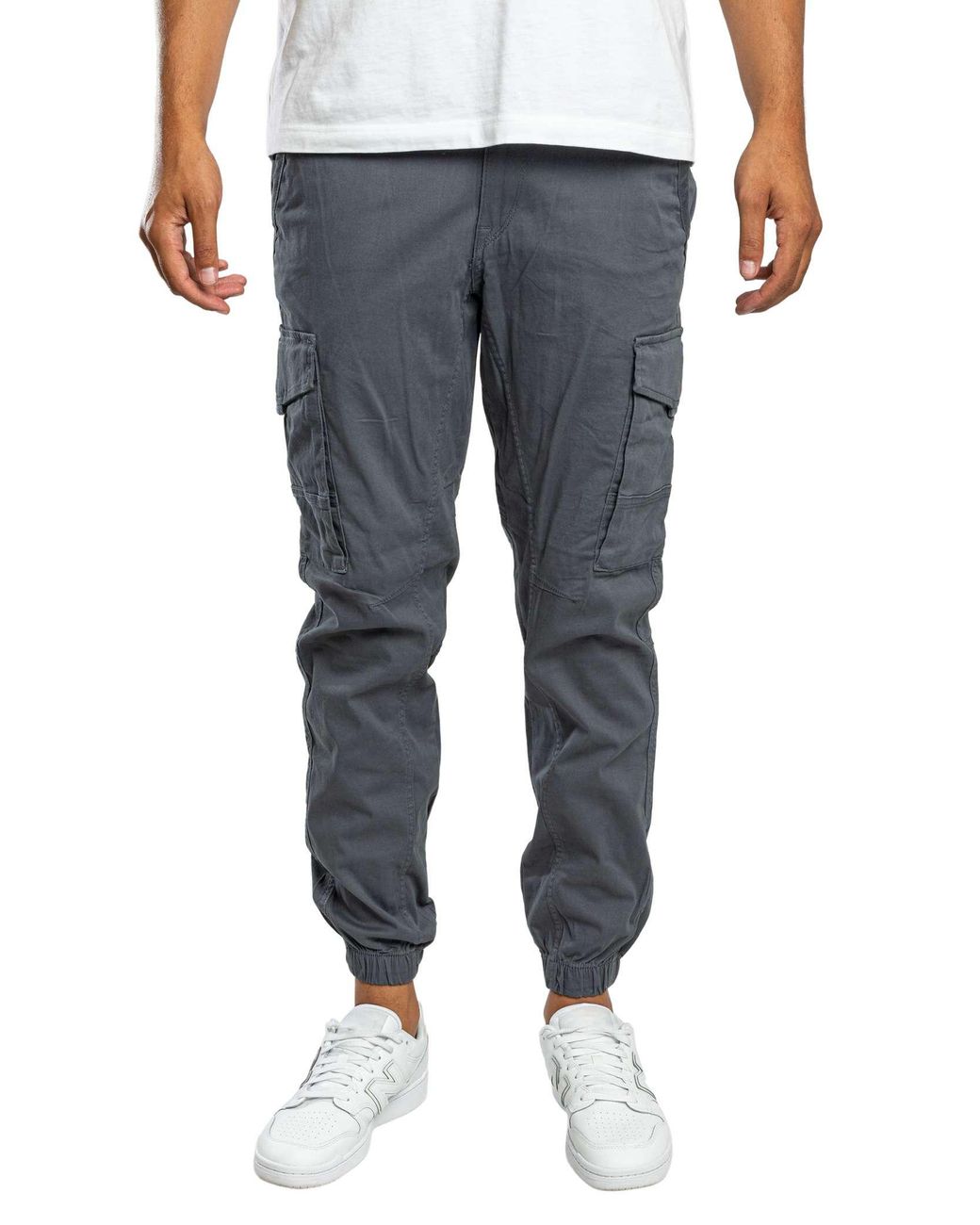 Jack & Jones Blue Paul Flake Cargo Trousers for men
