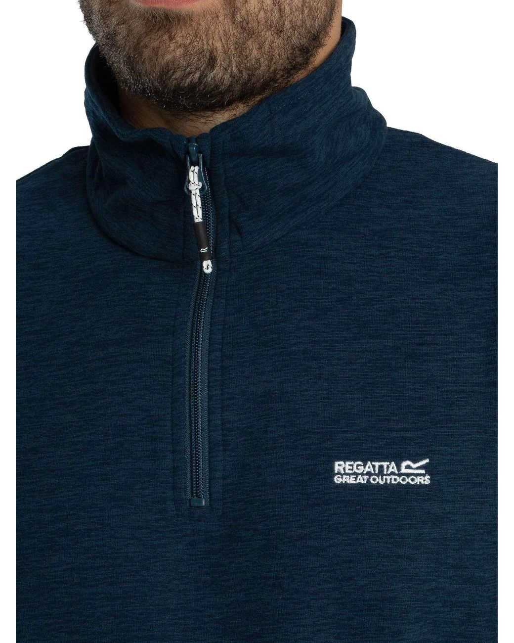 Regatta Blue Thompson Marl Half Zip Fleece for men