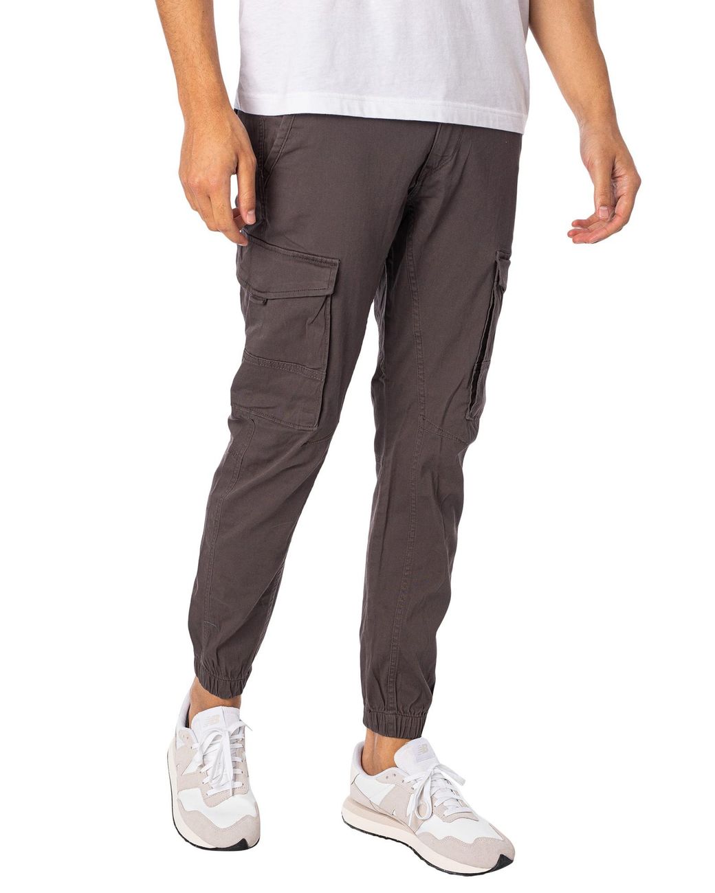 Jack & Jones Gray Paul Flake 542 Cargos for men